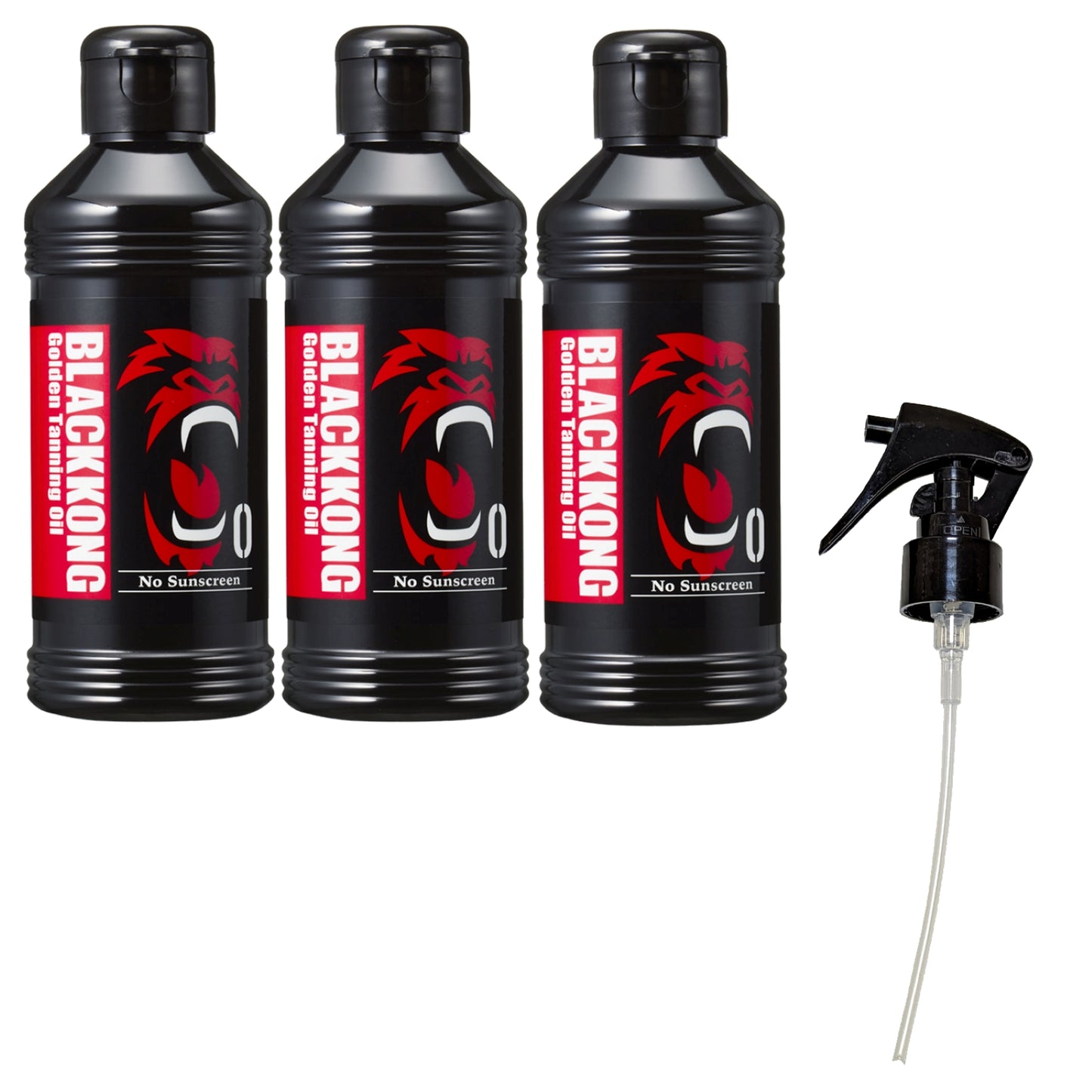 ゴールデンタンニングオイル SPF0 真っ黒なボディになる為のサンオイル 180ml ブラックコング
