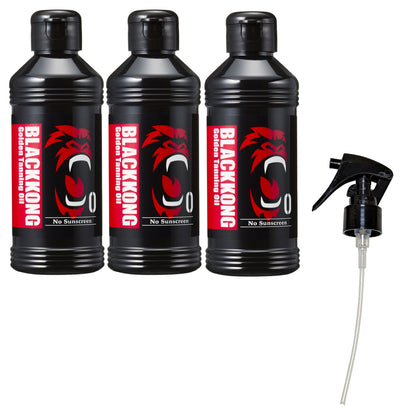 ゴールデンタンニングオイル SPF0 真っ黒なボディになる為のサンオイル 180ml ブラックコング