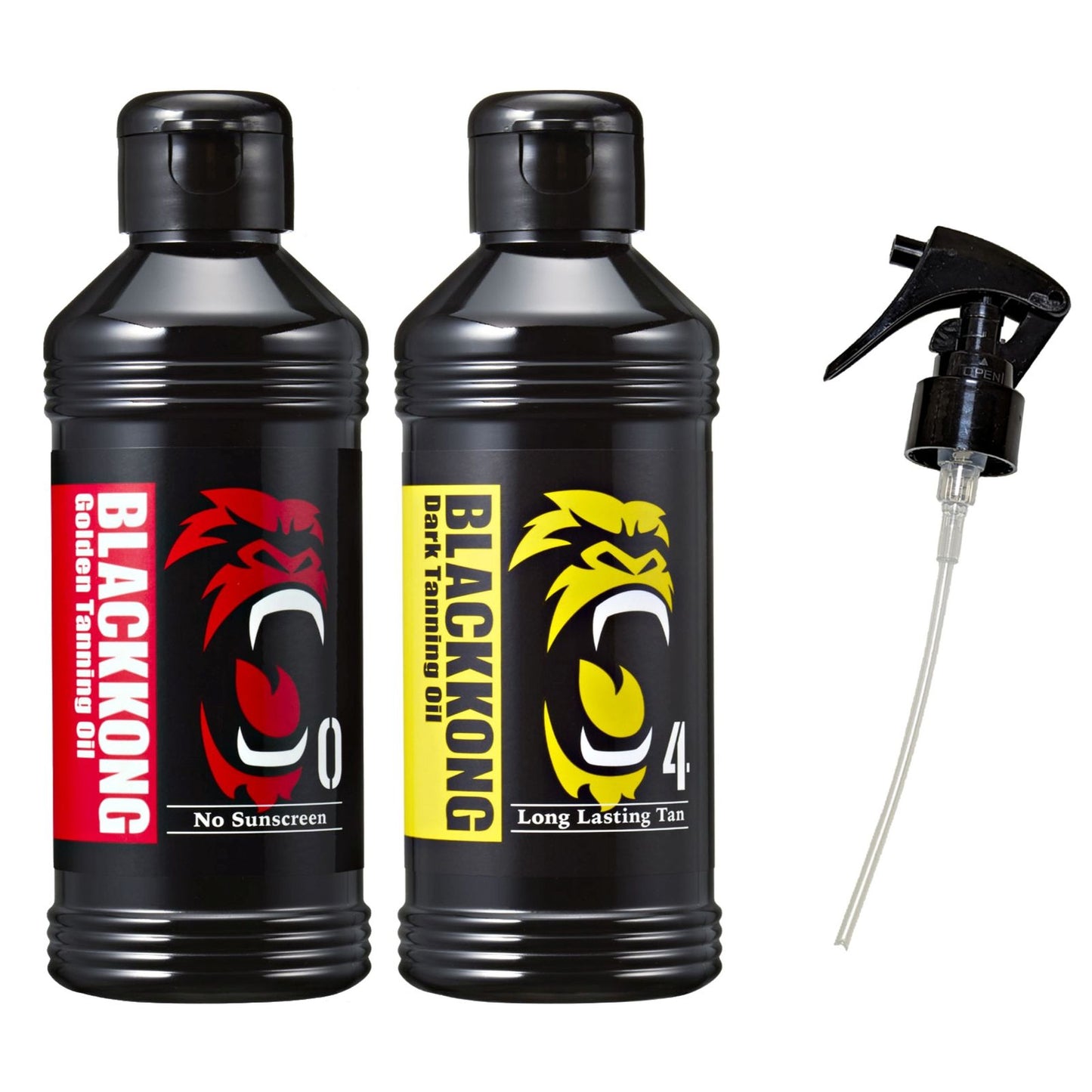 サンオイル 焼き比べ2本セット  SPF0&SPF4 小麦色&真っ黒なボディ