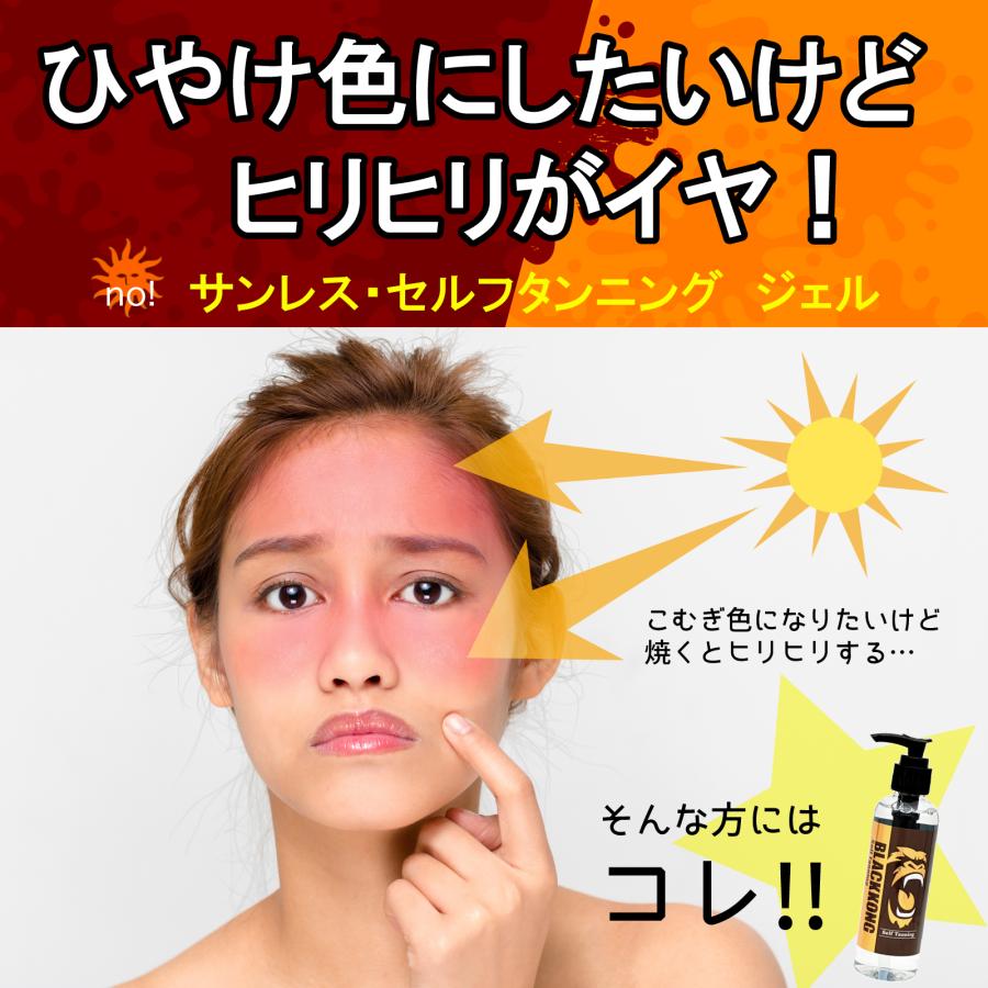 セルフタンニングローション 塗るだけ日焼けで小麦肌へ サンレス 180ml ブラックコング